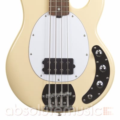 Sterling By Musicman SUB RAY4 Bass Guitar, Vintage Cream, Jatoba Fingerboard image 2