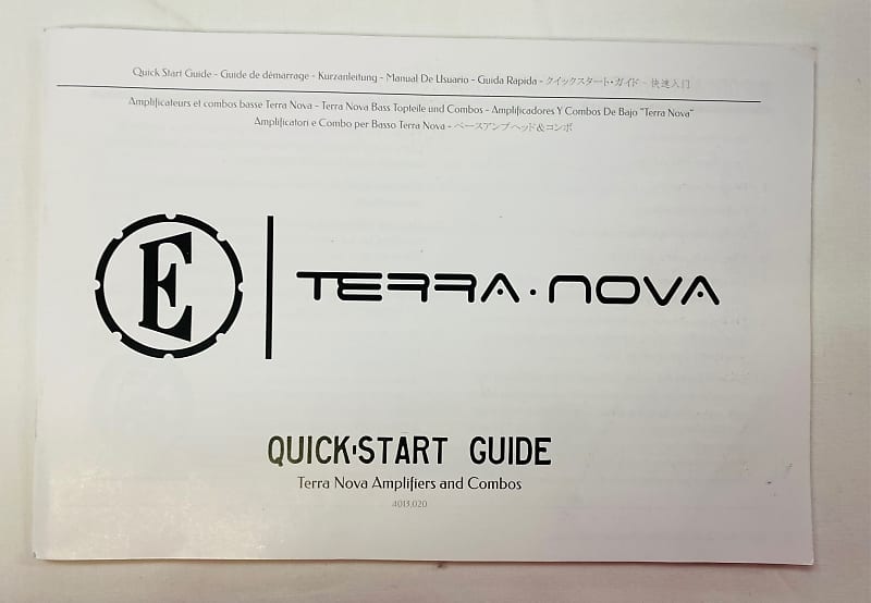 Eden Terra Nova Bass Amp quick start guide image 1