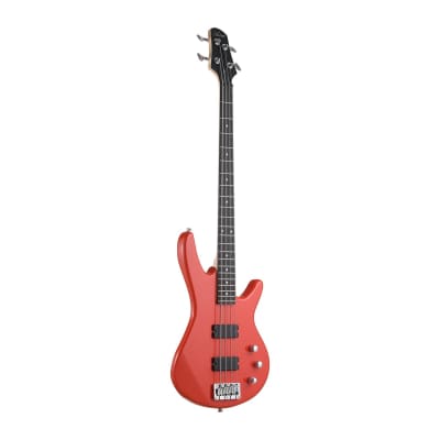 Artist AG105RD Electric Bass Guitar Plus Accessories - Solid Red image 3