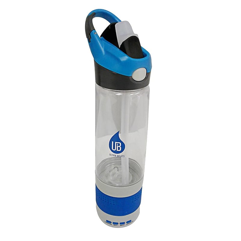 Ultra Beats 2 In 1 Water Bottle With LED, 3W Waterproof Bluetooth Speaker, Blue image 1