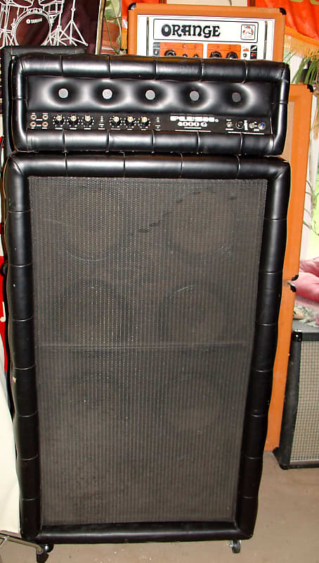 RARE 1970 PLUSH 4000G amp & 8x10 speaker cabinet black image 1
