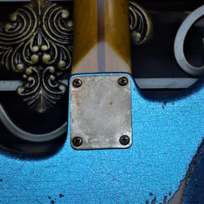 American Fender Stratocaster Relic Custom Nitro Blue Sparkle HSS image 2