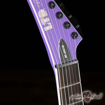 ESP LTD SC-607 Stephen Carpenter 7-String Baritone Guitar w/ Case – Purple Satin image 5