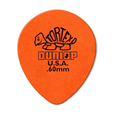 Dunlop 413R60 Tortex Tear Drop .60mm Guitar Picks (72-Pack)