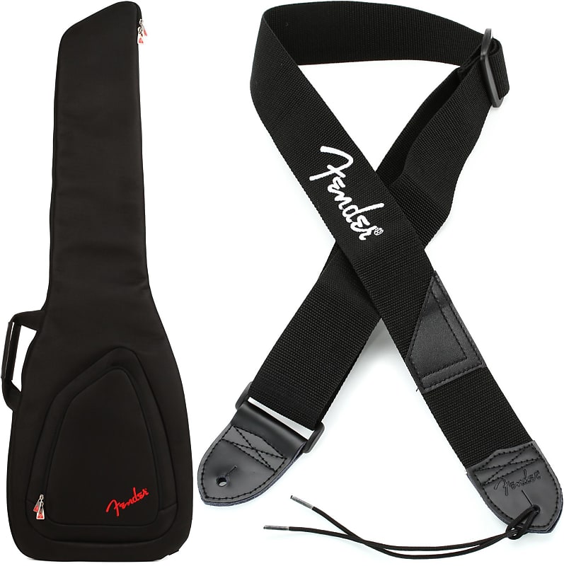 Fender FB610 Electric Bass Gig Bag Black Bundle with Fender Reverb