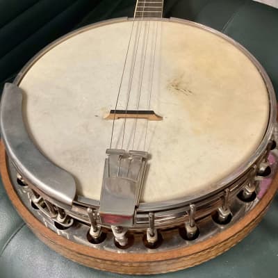 Slingerland  May Bell Recording Nite Hawk Tenor 4 String Banjo  1930s w/ Original Hardshell Case image 2