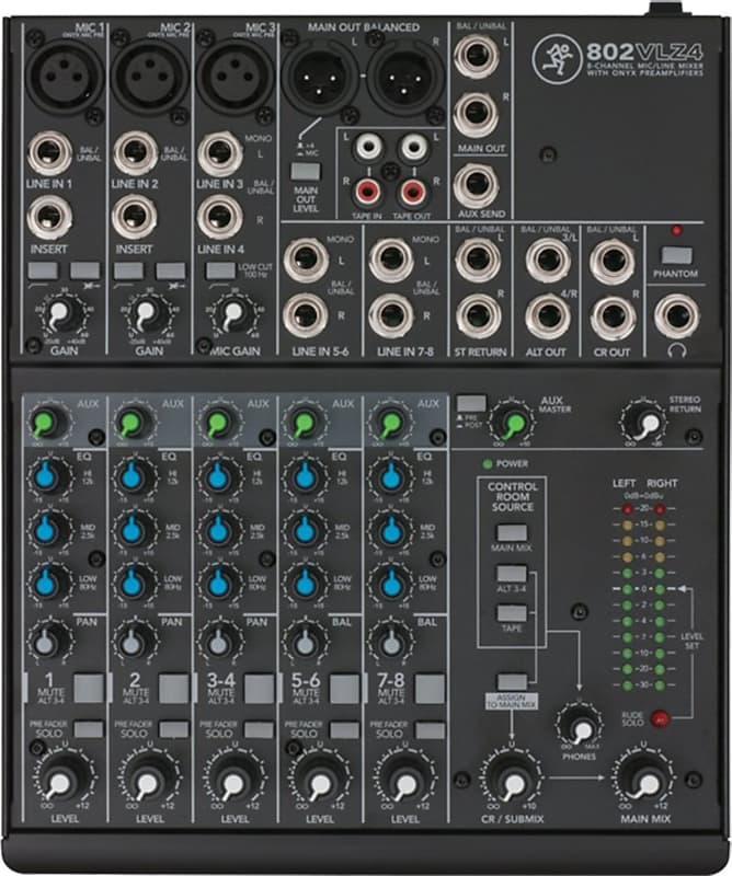 Mackie 802VLZ4 8-Channel Mic / Line Mixer