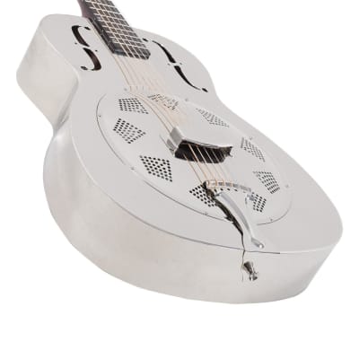 Recording King RM-998-R Metal Body Style-0 Acoustic Resonator Guitar, Nickel-Plated image 4