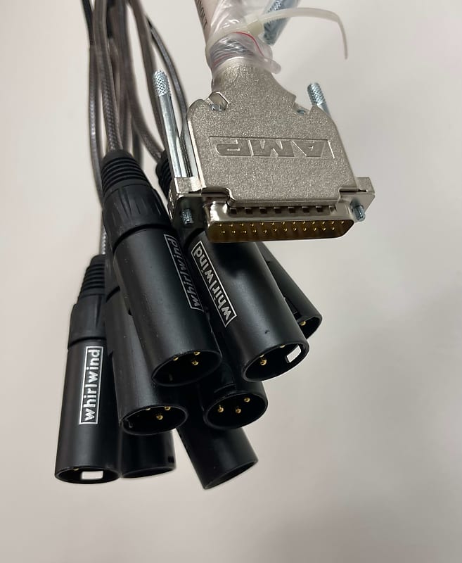 Whirlwind 6' DB25 Male to 8 XLRM Fanout Analog Pinout Cable Reverb