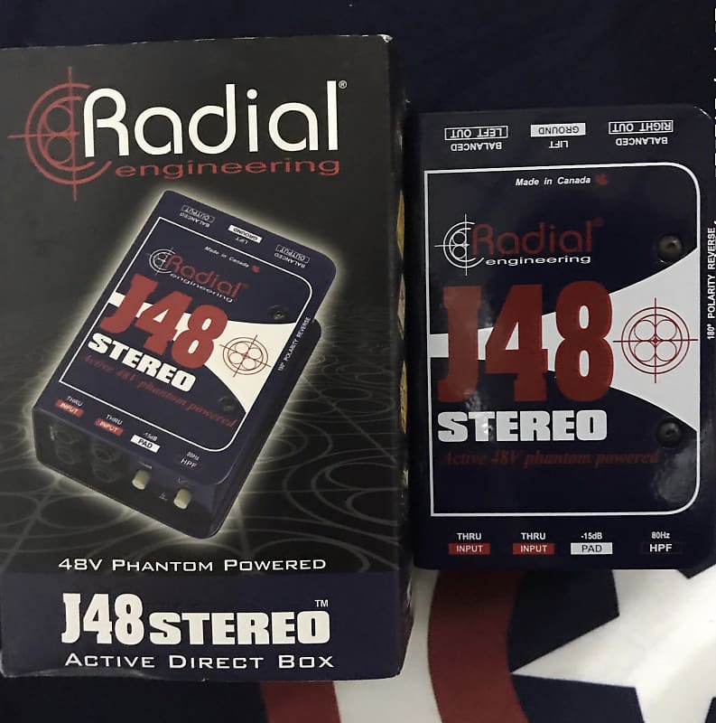 Radial Engineering J48-STEREO J48 Stereo 2-Channel Active Direct Box with Phantom Power image 1