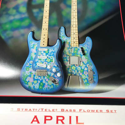 Fender Strat/Tele Bass Set 2001 - Blue Flower for sale