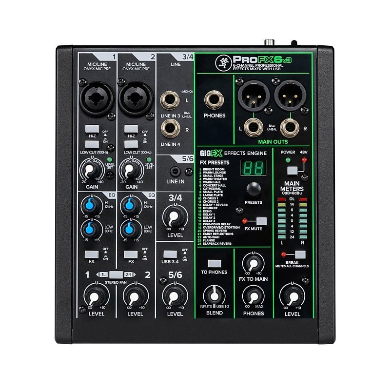 Mackie ProFX6v3 6-Channel Effects Mixer image 1