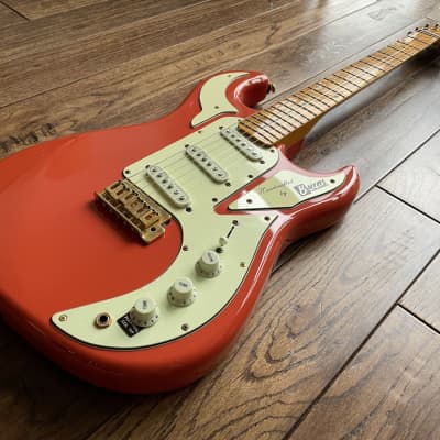 Burns of London Club Series Marquee Reissue Electric Guitar Red strat image 4