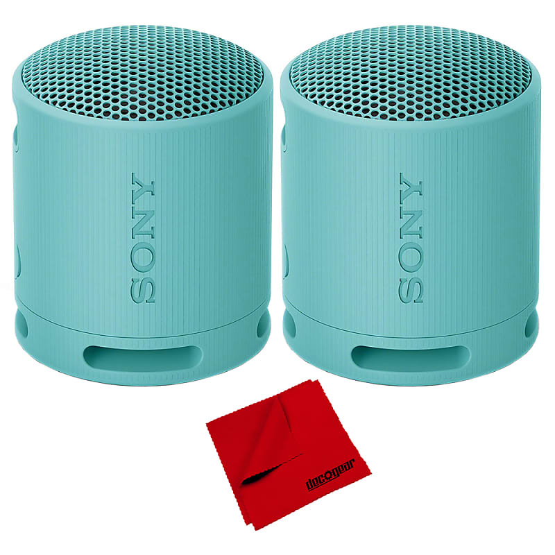 Sony XB100 Compact Bluetooth Wireless Speaker Blue 2 Pack with