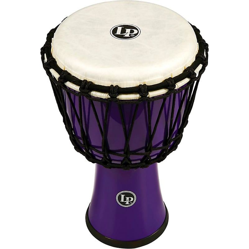 LP World RopeTuned Circle Djembe, 7 in. Purple Reverb