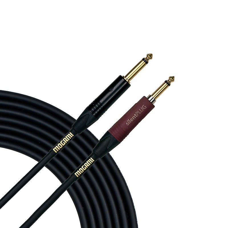 Mogami Gold Instrument Cable with Neutrik Silent Plug, 10' image 1