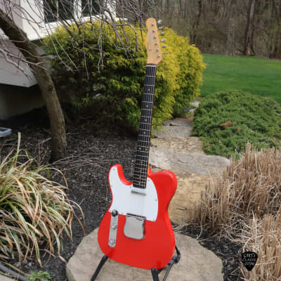 1960 Fender Slab Board Telecaster Rare Duco Red Lefty image 2