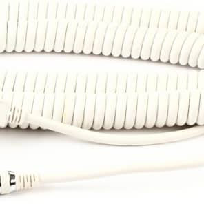 Vox VCC090WH VCC Vintage Straight to Right Angle Coiled Cable - 29.5 foot White image 2