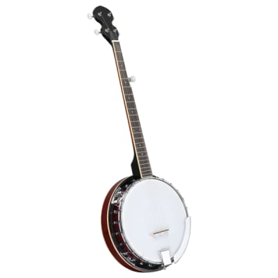 Full Size 5 String Left Handed Banjos Set with Closed Solid Sapele Back & Premium Mahogany Neck image 6