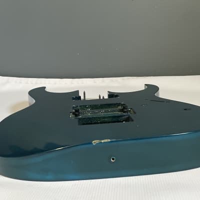 1999 Japan Fujigen Ibanez RG520QS Transparent Blue Guitar Body Floyd Ready image 23
