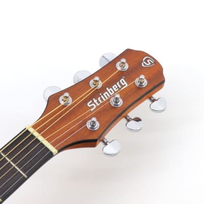 Strinberg SA200C Auditorium Acoustic-Electric Steel-String Guitar+Gigbag - Mahogany Satin image 5