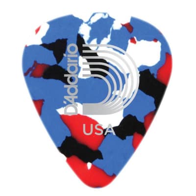 D'Addario Classic Celluloid Guitar Picks in Multi-Color, 10 Pack - Heavy image 1