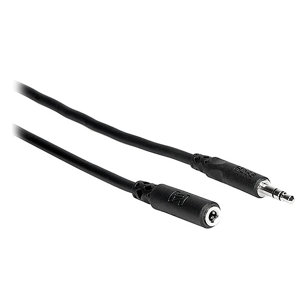 Hosa MHE-102 3.5mm TRS Male to Female Headphone Extension Cable - 2' image 1