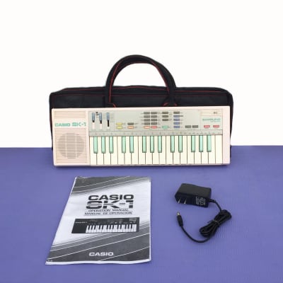 Rare Pink Casio SK-1 Classic Sampling Synthesizer Keyboard