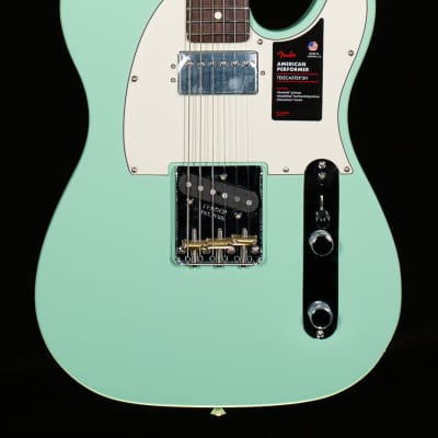 Fender American Performer Telecaster with Humbucker Satin Surf Green - US21025082-7.76 lbs image 3