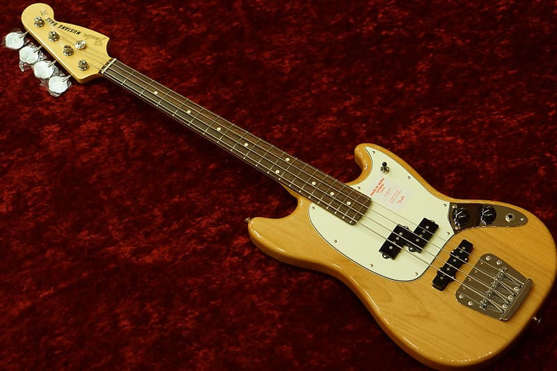 Fender Made in Japan Hybrid Mustang Bass Natural w/ free shipping!**