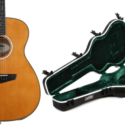 D'Angelico Excel Tammany OM Acoustic-electric Guitar - Vintage Natural  Bundle with SKB 1SKB-000 Grand Concert / 000 Sized Guitar Case image 1