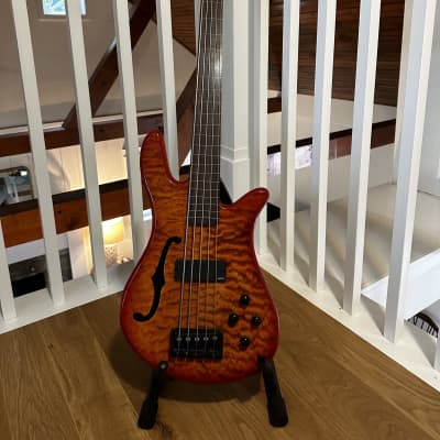 New! Spector Core 4 Semi-Hollow Quilt Top Fretless 4-String Bass - Fishman  Piezo | Reverb