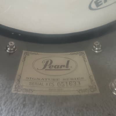 Pearl CS1450 Chad Smith Signature 14x5" Steel Snare Drum 2010s - Black Nickel image 6