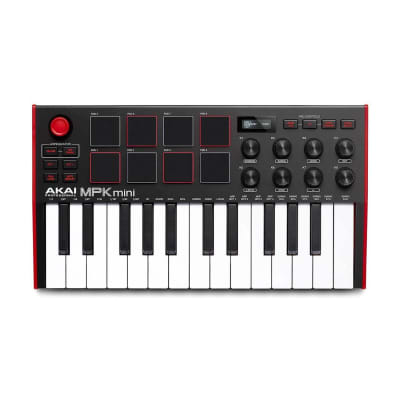 Akai MPK Mini MK3 25-Key Keyboard Controller (Red) (BF23)