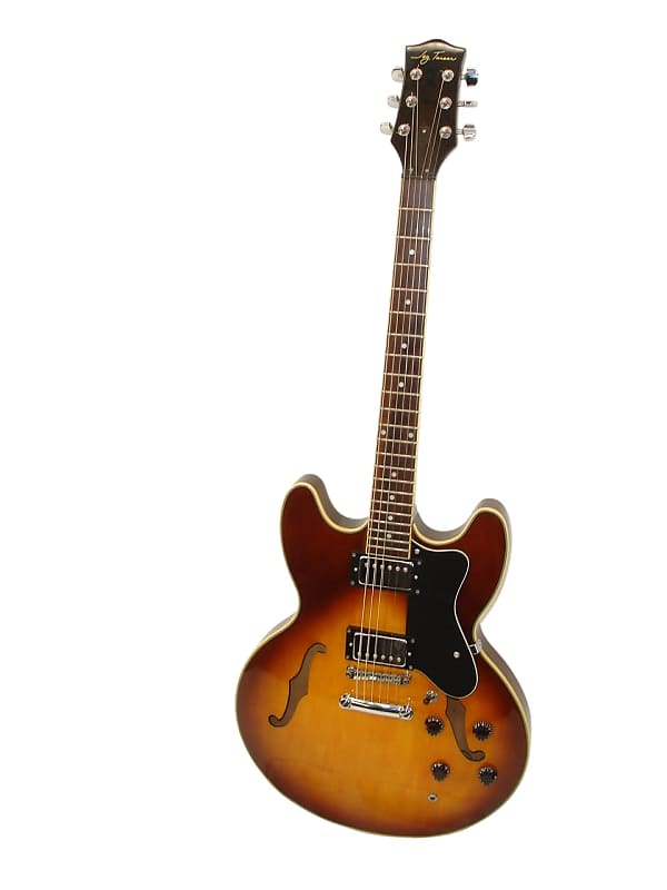 Jay Turser 335-Style Semi-Hollow Electric Guitar, Sunburst image 1