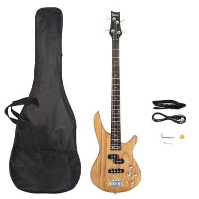 Glarry GIB Electric Bass Guitar Full Size 4 String 2020s - Burlywood image 1