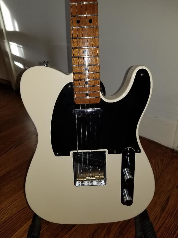 Fender Telecaster Olympic White Roasted Maple Neck Reverb 9381