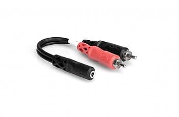 Hosa YMR-197 Stereo Breakout, 3.5 mm TRSF to Dual RCA image 1
