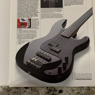 Hohner Guitar Brochure V Headless Prince 80’s - 90’s image 4