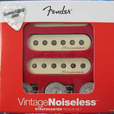 Fender Vintage Noiseless Stratocaster Pickups Set Aged White 0992115000 image 1