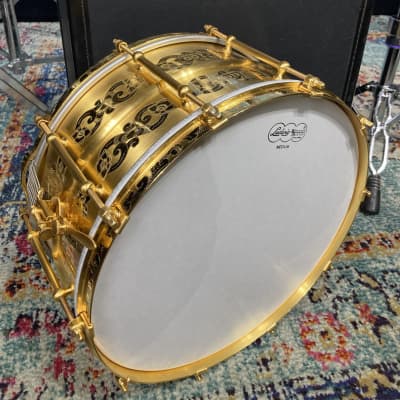 Ludwig - 14x7" Ludwig 100th Anniversary, Gold Triumphal Reissue, Snare Drum 2009 MINT!! image 3