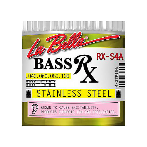 La Bella RX-S4A RX Stainless Steel Round Wound Custom Light 40-100 image 1