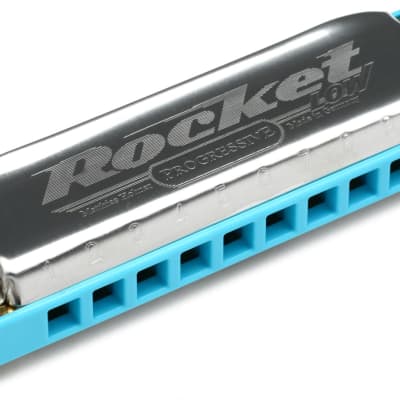 Hohner Rocket Low Harmonica - Key of Low F  Bundle with Hohner Marine Band Crossover Harmonica - Key of A image 3