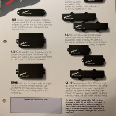 EMG Catalog Brochures Pickup Lines Vintage H 85 89 image 21