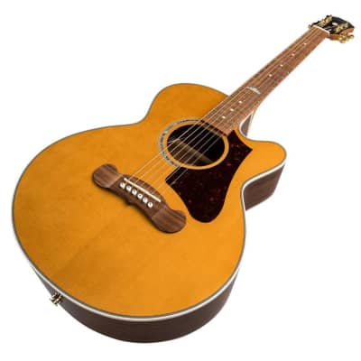 Epiphone EJ-200 Coupe Acoustic-Electric Guitar (Vintage Natural) (Used/Mint) image 4