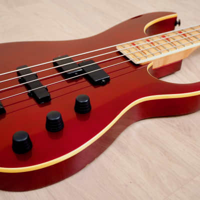 1991 Ibanez Road Bass RD-727 Custom Electric Bass PJ Candy Apple Red Japan  | Reverb