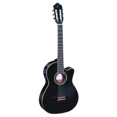 ORTEGA - RCE145BK - Guitare RCE145 epicea noir for sale