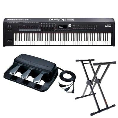 Roland RD-2000 EX 88-Key Digital Stage Piano, Bundle with Pedal Unit and KS-20X Keyboard Stand