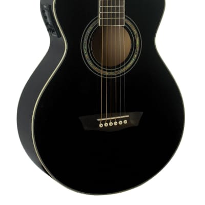 Washburn EA10 Festival Series Petite Jumbo Cutaway Acoustic Electric Guitar. Black EA10B-A-U for sale