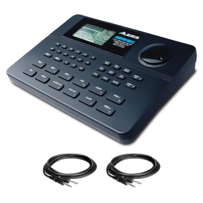 Alesis SR16 Drum Machine Bundle with 2 Instrument Cables SR-16 Module Rhythym
